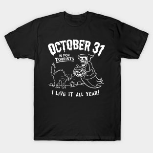 Funny Grim Reaper Halloween - Black T-Shirt